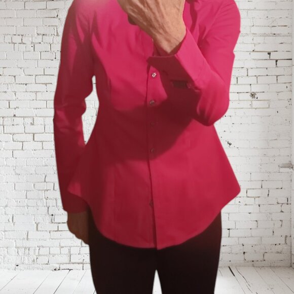 EXPRESS Long-Sleeve Fitted Button Shirt XS - Picture 8 of 8